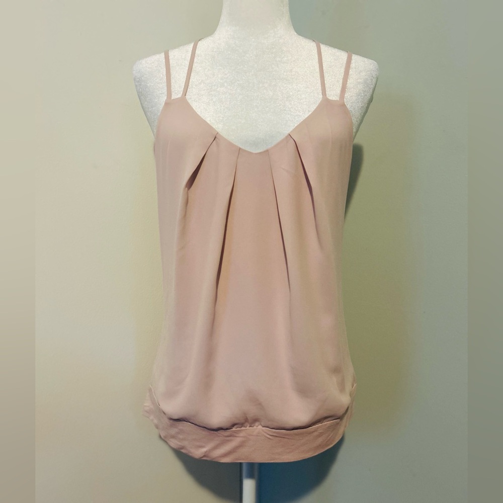 Express Pink Rose Pleated Camisole Tank Top, Size Medium - Picture 3 of 16